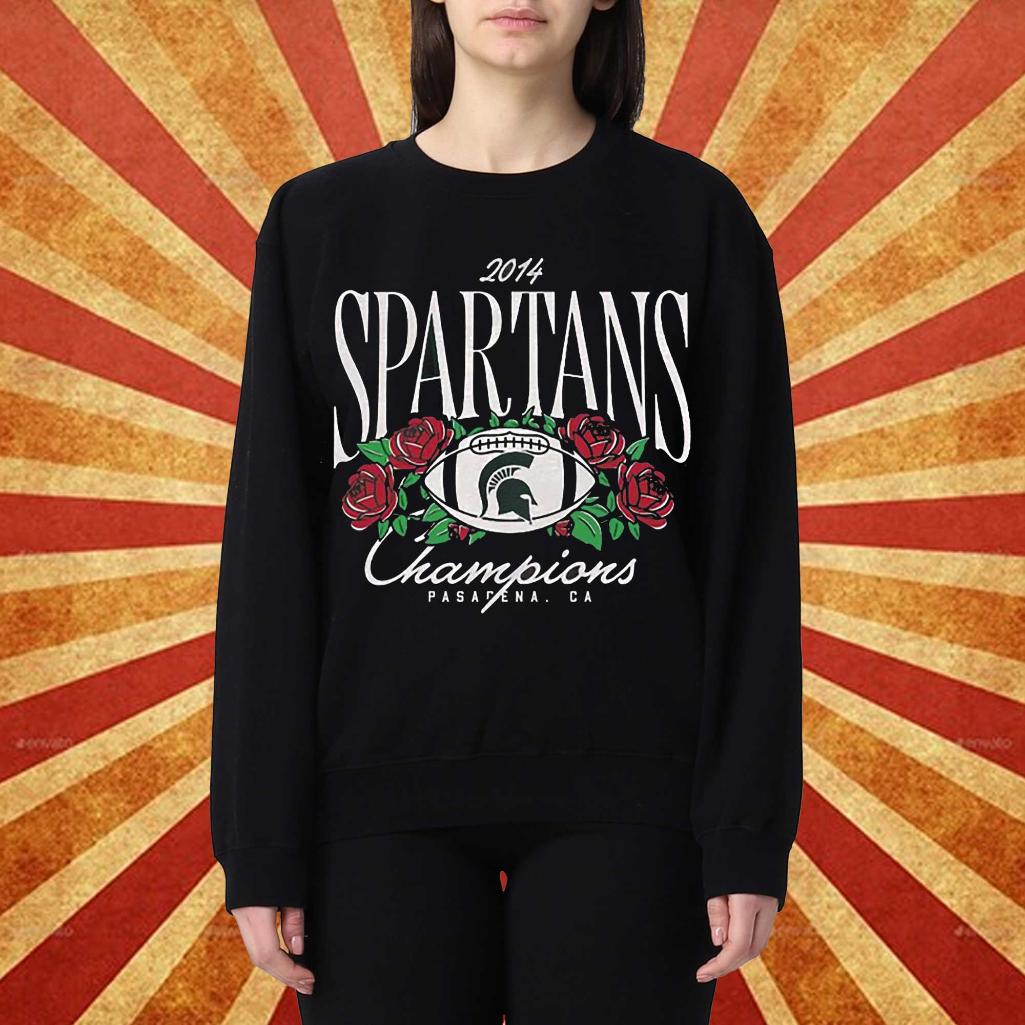 Michigan State Spartans Homefield 2014 Rose Bowl Champions Pasadena Ca T-shirts 